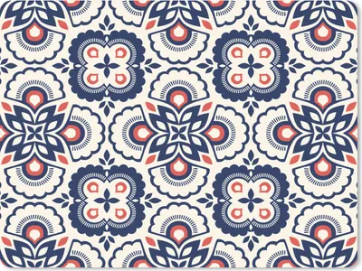 Produktbild von MuchoWow® Mauspad Mousepad Blumen - Retro - Design 40x30 cm - Mousepads - Maus Mat - Pad - Mausunterlage - Anti Rutsch