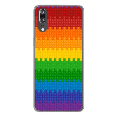 Produktbild von MuchoWow® Handyhülle Schutzhülle Hülle für Huawei P20 Patoon - Regenbogen Silikon Softcase Handy Hülle - Hardcover
