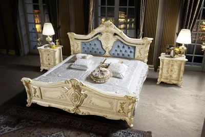 Produktbild von Möbel Design Betten Möbel Italien Bett Möbel Doppelbett Naturholz Schlafzimmer