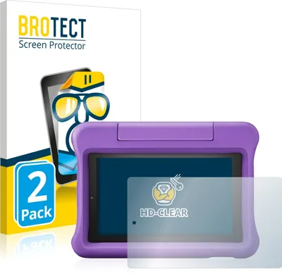 Produktbild von 2x Für Amazon Fire 7 Kids Edition 2019 (9. Gen.) Schutzfolie BROTECT Displayschutz Display Schutz Folie Klar Transparent