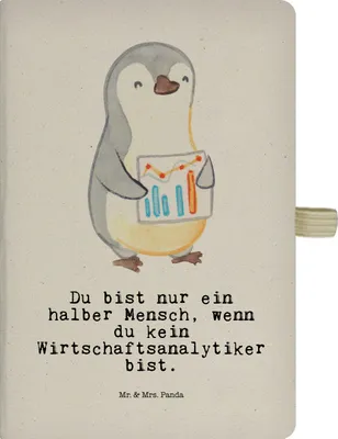 Produktbild von Mr. & Mrs. Panda Journal Wirtschaftsanalytiker Herz - Transparent - Geschenk, notizbuch, Tagebuch, Skizzenbuch, Reisetagebuch, A5