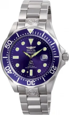 Immagine prodotto di Invicta Grand Diver 3045 Orologio da Uomo - Movimento Automatico - Acciaio Inossidabile con Quadrante Blu - 47 mm