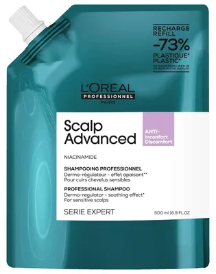 Obrázok produktu pre L´Oréal Professionnel Scalp Advanced Anti-Discomfort Shampoo šampón pre citlivú pokožku hlavy Refill 500 ml