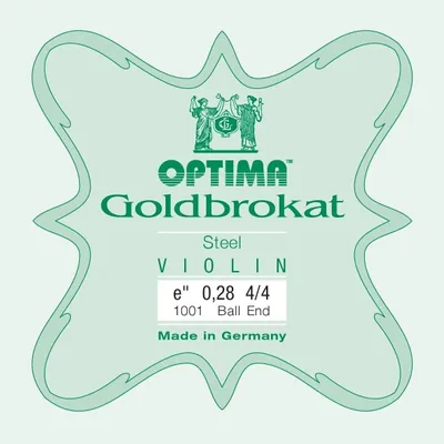 Produktbild von Optima Goldbrokat E 4/4 Extra Strong Ball End E1 Saiten für Streichinstrumente