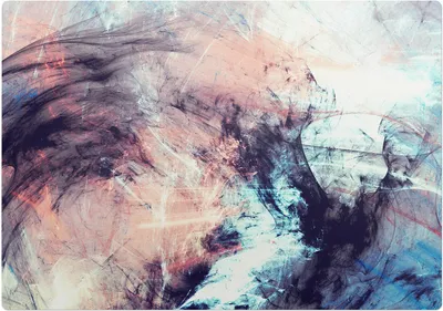 Produktbild von Abstraktes Pinselstrich-Chaos – Bodenschutzmatte – Stuhlunterlage 100x70 cm – Rutschfest – Hartbodenmatte