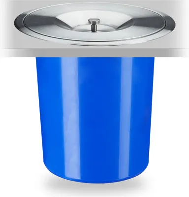 Produktbild von Abfalleimer für die Arbeitsplatte - 5 l - Edelstahldeckel - Einbau - 23 x 24 cm - Einbau-Mülltonne