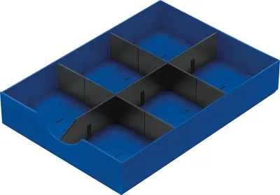 Produktbild von styro Schublade styrodoc 268-405.35 1Längs-/2Querstege blau