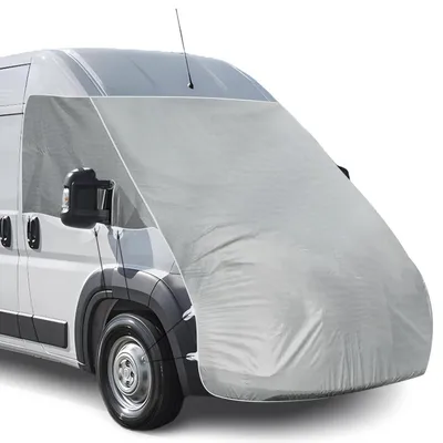 Immagine prodotto di Tappetino termico parasole per camper, compatibile con Fiat Ducato tipo 250 dal 2006 in poi, colore grigio, realizzato in tessuto Oxford 600D, utilizzabile tutto l'anno