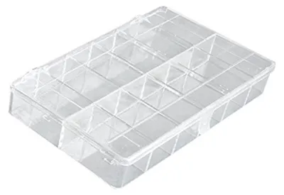 Image de Boîte d'assortiment PS, 12 compartiments, transparent