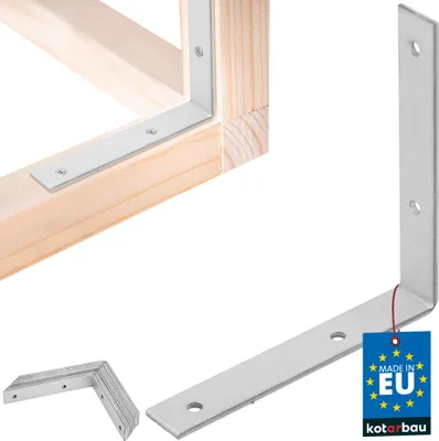 Obrázok produktu pre KOTARBAU® 12 ks Uhlová spojka 125x125x20 mm pozinkovaná oceľ strieborná ťažká spojka uholníkový nosník nábytkový uholník uholníkový plechový spojka drevený uholník regálový uholník kovový stabilný odolný oceľový uholník