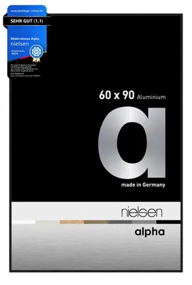 Produktbild von nielsen Aluminium Bilderrahmen Alpha, 60x90 cm, Eloxal Schwarz Matt