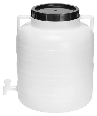 Produktbild von Garronda 60L Plastikfass 60 Liter BPA-freies Fass mit Deckel und Hahn Weithalsfass GD-0090, Weiß