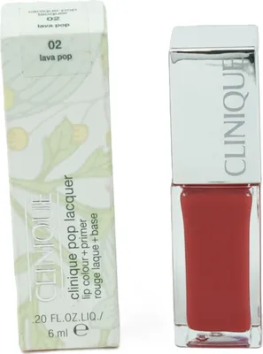 Produktbild von Clinique Pop Lacquer Lip Colour + primer 6 ml / 02 lava pop
