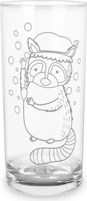 Produktbild von Mr. & Mrs. Panda Glas Waschbär 200 ml - Transparent - Geschenk, Waschen, Cocktailglas, Fröhlich, Tumbler, Lustige Sprüche, Seifenblasen, Trinkglas, Trinkbecher, Plan