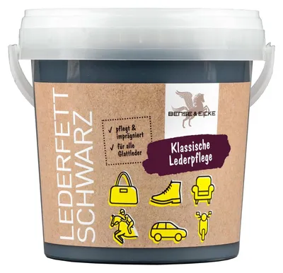 Lederfett schwarz 1000 ml – Flüssig für glattes Leder