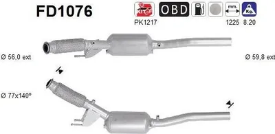 Zdjęcie produktu dla Filtr Czastek Stalych Vw T5 2,0Tdi 4Motiondpf Euro 5