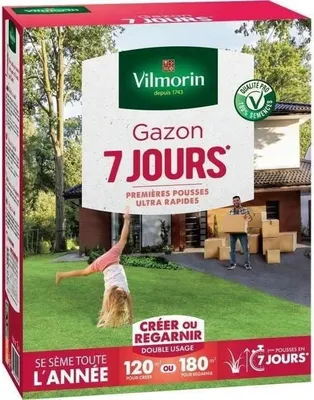 Immagine prodotto di Semi per prato Vilmorin 7 giorni, 3 kg, superficie prato 120 m², superficie verde 180 m²