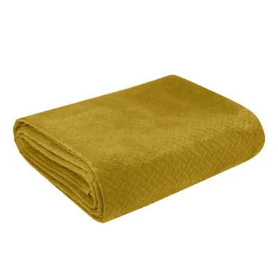 Produktbild von Bettüberwurf Ganzjährig LUIZ 5 gelb 200x220 cm senfgelb gelb