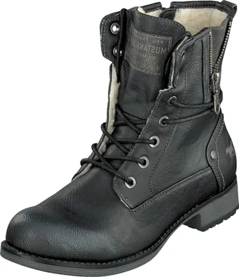 Produktbild von Mustang Damen Schnürboot Stiefelette Warmfutter 1139-630, Größe:40 EU, Farbe:Schwarz