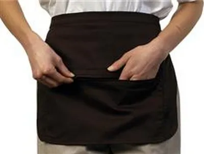 Obrázek produktu pro Pracovní zástěra BonChef s kapsou na zip AB241 (jedna velikost) (černá)