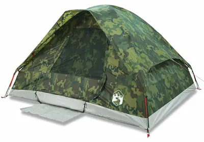 Image de vidaXL Tente familiale dôme 6 personnes motif camouflage étanche à l'eau