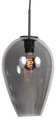 Image de Mexlite - suspension - HaloSwap - noir - verre verre fumé - lampe de lit - E27 - 4289ZW