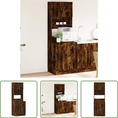 Imagen del producto de Armario de cocina "The Living Store", roble ahumado, 60x50x180 cm, material de madera