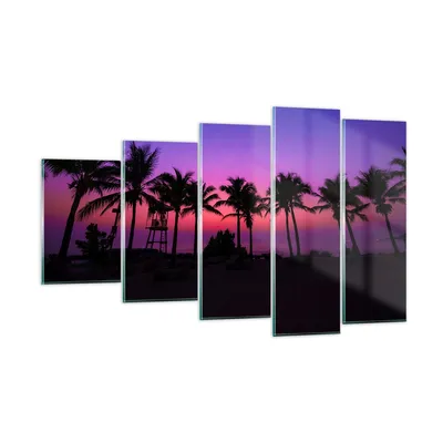 Produktbild von Bilder auf glas - Sonnenuntergang dämmerung sonne palme - 100x60cm - Glasbilder - Wandbilder - Kunstdruck - Wanddekoration aus Glas - Glas Bilder - Wandbild auf Glas - GEG100x60-2788