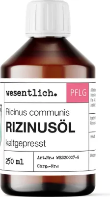 Produktbild von Rizinusöl kaltgepresst (250ml) - reines Rizinusöl (Ricinus communis) ohne zusätzliche Inhaltsstoffe von wesentlich.