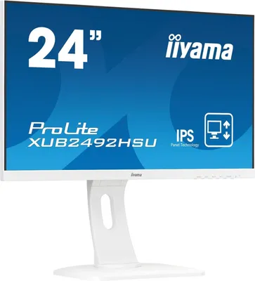 Obrázok produktu pre iiyama ProLite XUB2492HSU-W1, 60,5 cm (23.8"), 1920 x 1080 px, Full HD, LED, 5 ms, Biela