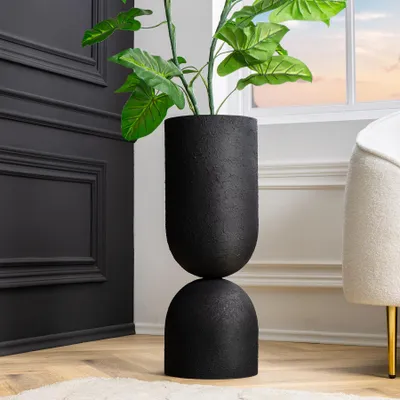 Produktbild von riess-ambiente Vase SANDGLASS L 55cm schwarz Eisen beidseitig nutzbar umkehrbar einzigartiges Unikat