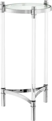 Produktbild von Casa Padrino Designer Beistelltisch Silber 41 x H. 90,5 cm - Luxus Beistelltisch