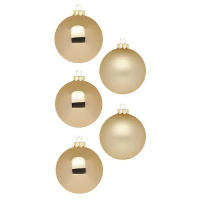 Produktbild von Weihnachtskugeln Glas 3cm 24 Stück - Brokatgold