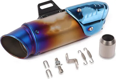 Image de 51-89mm Tuyau d'échappement court en acier pour motos - #1