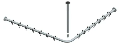 Produktbild von KEUCO 14937170900 Brausevorhangstangen-Set Plan 14937,