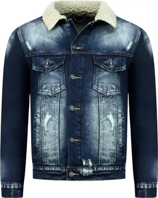 Produktbild von Jeans Jacke Mit Fell Stehkragen GC - S