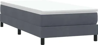 Immagine prodotto di vidaXL Letto a molle senza materasso grigio scuro 80x220 cm in velluto