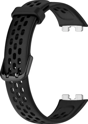 Produktbild von INF Ersatzarmband für Huawei Band 8/9 - Atmungsaktives Silikon Uhrenarmband Schwarz