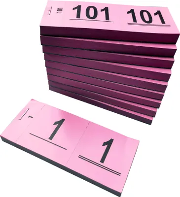 Produktbild von DULA Garderobennummern – Nummernblock – Pink