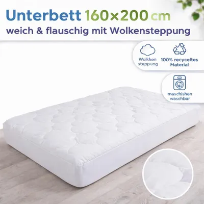 Produktbild von POLYSOFT Unterbett 160x200 cm – weich & kuschelig mit Wolkensteppung