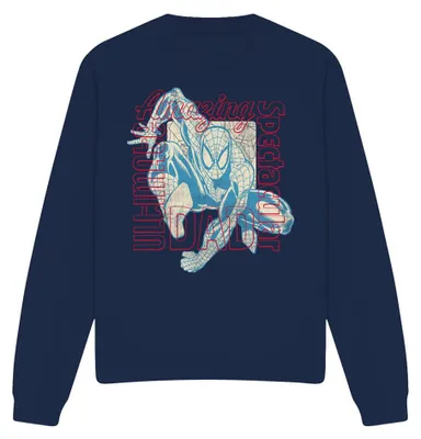 Immagine prodotto di Felpa con cappuccio Spider-Man, unisex, maniche lunghe, modello TV35924 (taglia XXL), colore blu navy