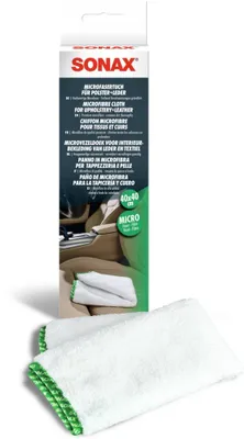 Produktbild von Sonax 124999, Mikrofaser, Polyamid, Polyester, Grün, Weiß, Maschinenwäsche, 60 °C, 85% Polyester, 15% Polyamide, CE