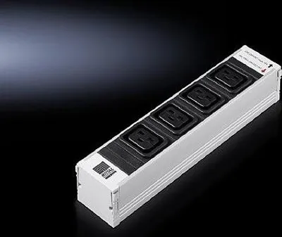 Obrázok produktu pre Rittal Steckdosenleiste (Plug-In-Modul) - Ausgangsanschlüsse: 4 (IEC 60320 C19)