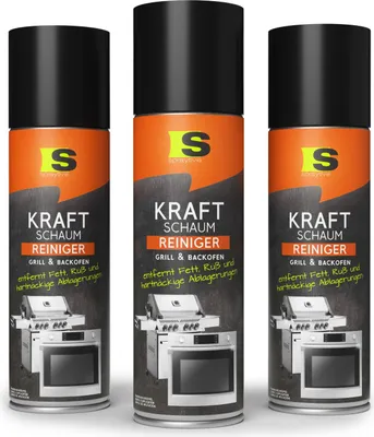 Produktbild von Spraytive 3x 500ml Grill- & Backofenreiniger - Kraft-Schaum-Spray - Einfache Reinigung von Backblech, Grillrost, Topf & Co.