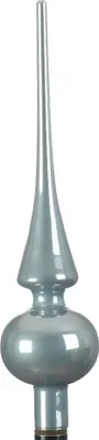 Produktbild von Christbaumspitze Glas 26cm - Nebelblau glänzend