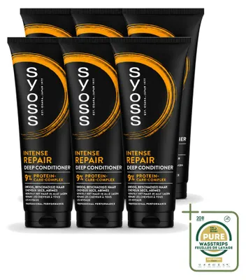 Immagine prodotto di 6 flaconi di balsamo riparatore intensivo Syoss - 250 ml - confezione risparmio - 6 pezzi