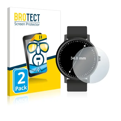 Produktbild von 2x Für Kreisrunde Displays (ø: 34 mm) Schutzfolie BROTECT Displayschutz Display Schutz Folie Klar Transparent