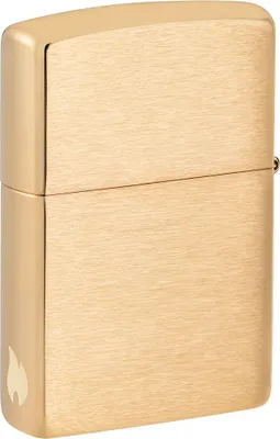 Produktbild von ZIPPO - Zippo Flammenmotiv - Brushed Brass Sturmfeuerzeug nachfüllbar Benzin 60006272