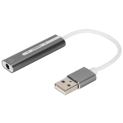 Obrázok produktu pre Externá zvuková karta z hliníkovej zliatiny s rozhraním USB pre všetky počítačové systémy, 7.1 stereo