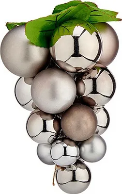 Image de Boule de Noël Grappe Mal Argentée Plastique 15 x 15 x 20 cm